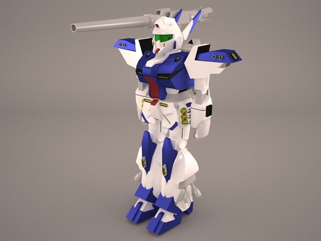 mech anime character 3D मॉडल .c4d .max .obj .3ds .fbx .stl .blend 