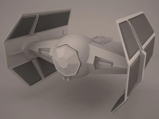 vader tie droid star wars 3D Model .c4d .max .obj .3ds .fbx .stl .blend