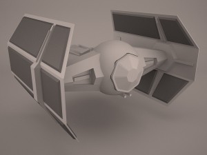 vader tie droid star wars 3D Model