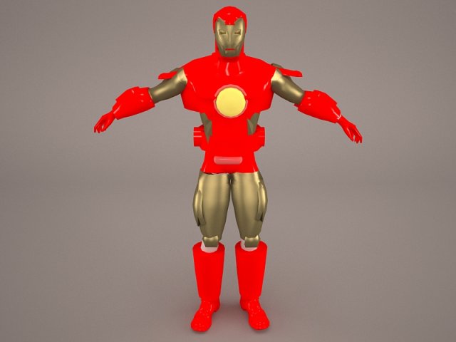 iron man static Modelo 3D .c4d .max .obj .3ds .fbx .stl .blend 
