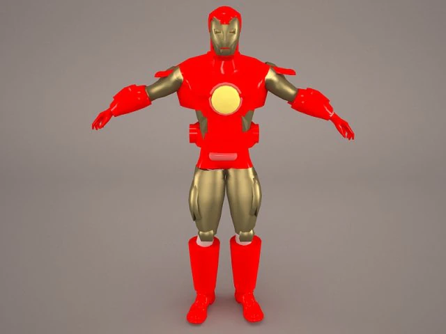 아이언맨 정적 3D 모델 .c4d .max .obj .3ds .fbx .stl .blend 
