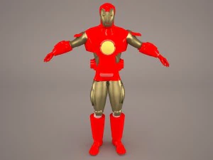 homem de ferro est&aacute;tico Modelo 3D