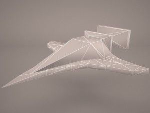 scifi fighter 3D Model
