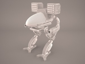 army mech warrior robot Model 3D