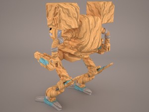 army mech warrior robot Model 3D