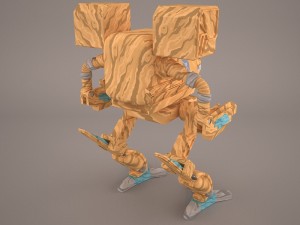 army mech warrior robot Model 3D