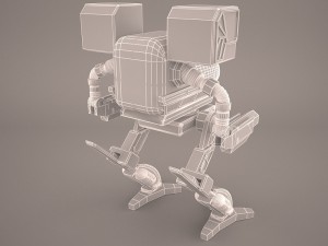 army mech warrior robot Model 3D