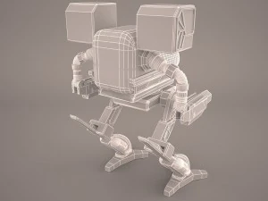 army mech warrior robot 3D Model