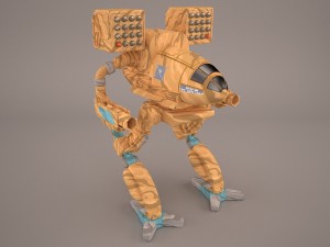army mech warrior robot Model 3D