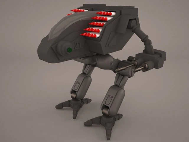 leger mech krijgerrobot 3D Model .c4d .max .obj .3ds .fbx .stl .blend 