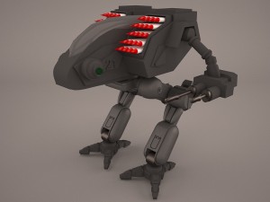 army mech warrior robot 3D Model