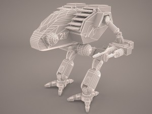 army mech warrior robot 3D Model