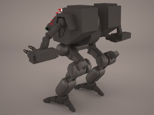 army mech warrior robot 3D Model