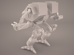 army mech warrior robot 3D Model