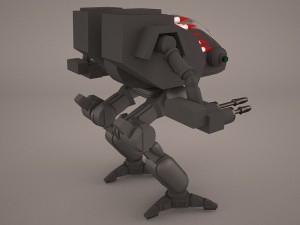 army mech warrior robot 3D Model
