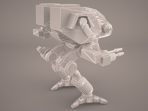 army mech warrior robot 3D Model