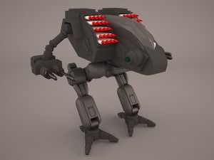army mech warrior robot 3D Model