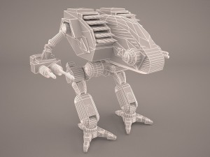 army mech warrior robot 3D Model