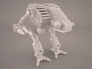 leger mech krijgerrobot 3D Model