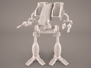 army mech warrior robot 3D Model