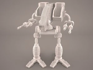 army mech warrior robot 3D Model