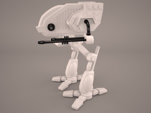army mech warrior robot 3D Model