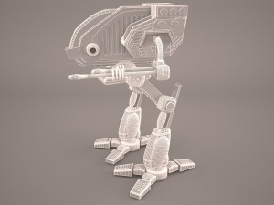 army mech warrior robot 3D Model