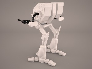 army mech warrior robot 3D Model