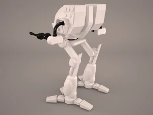 army mech warrior robot 3D Model