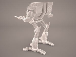 army mech warrior robot 3D Model