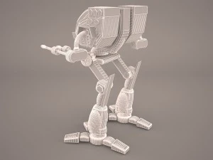 army mech warrior robot 3D Model