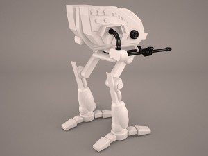 army mech warrior robot 3D Model