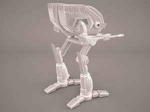 army mech warrior robot 3D Model