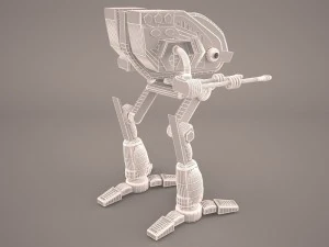 army mech warrior robot 3D Model