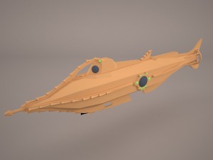 nautilus fantasy submarine Model 3D
