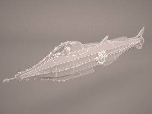 nautilus fantasy submarine Model 3D