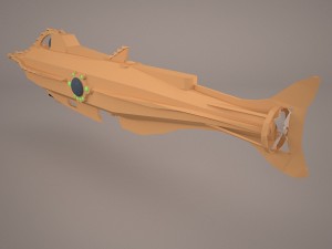 nautilus fantasy submarine Model 3D