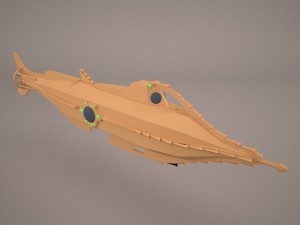 nautilus fantasy submarine Model 3D