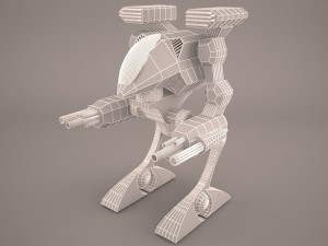 army mech warrior robot 3D मॉडल