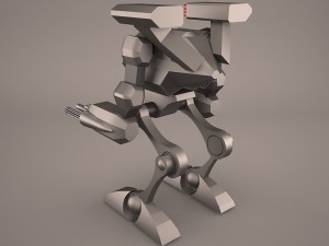 army mech warrior robot 3D मॉडल
