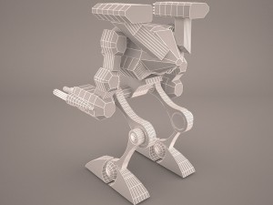 army mech warrior robot 3D मॉडल