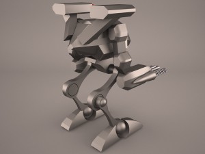 army mech warrior robot 3D मॉडल
