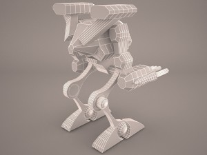 army mech warrior robot 3D मॉडल