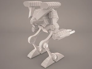 army mech warrior robot 3D Model