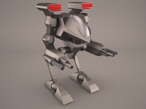 army mech warrior robot 3D मॉडल