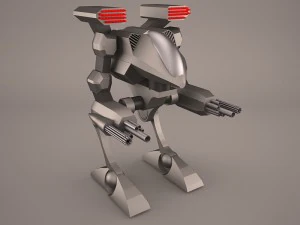 army mech warrior robot 3D Model