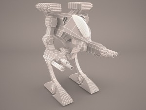 army mech warrior robot 3D मॉडल