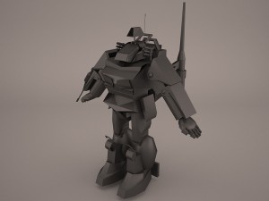 army mech warrior robot 3D Model