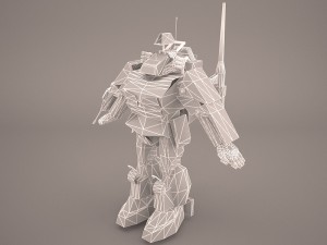 army mech warrior robot 3D Model