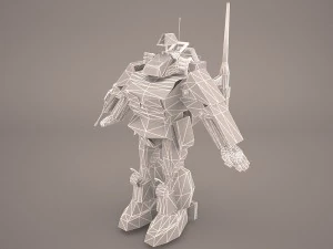 army mech warrior robot 3D Model